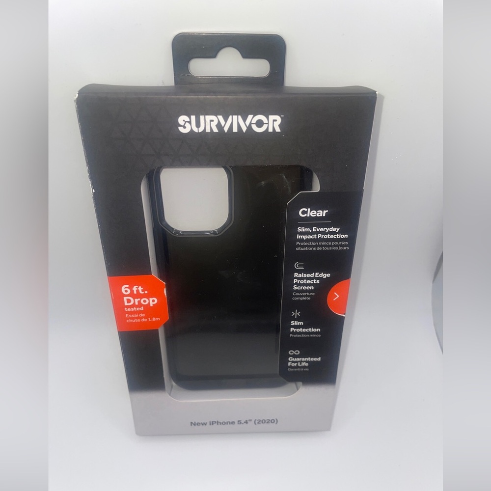 Griffin Survivor Clear Series Case for Apple iPhone 12 mini - Black